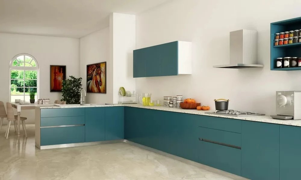 L-Shaped Modular Kitchen